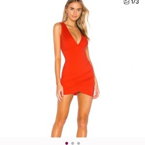 Superdown Bold Orange/Red Sleeveless Dress